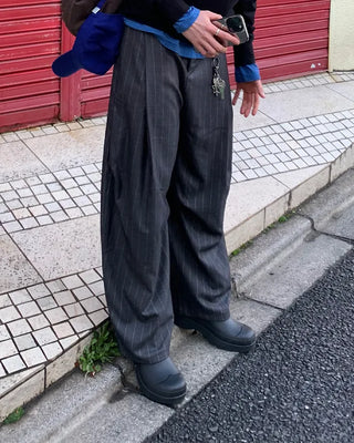 (Unisex) Striped Curved Slacks