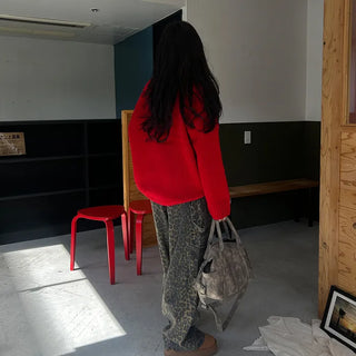 Leopard cargo pants