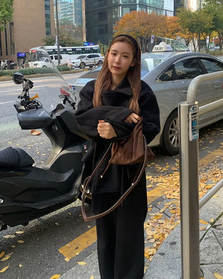 Trench-style mid-length jacket