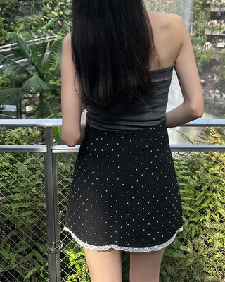 Halter neck ribbed camisole