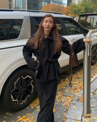 Trench-style mid-length jacket