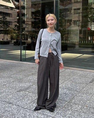Basic camisole cardigan set