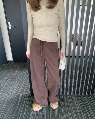 Slim Button Rib Knit
