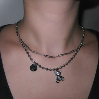 Coin Bear Chain Necklace