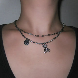 Coin Bear Chain Necklace