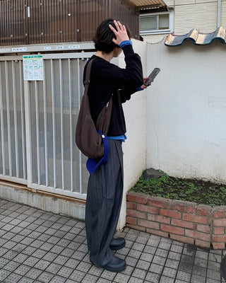 (Unisex) Striped Curved Slacks