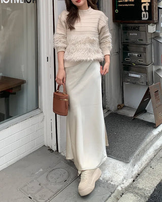 Half-shaggy knit