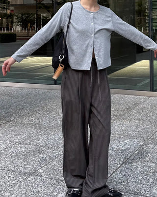 Basic camisole cardigan set