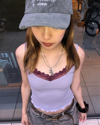Necklace Scalloped Rib Camisole
