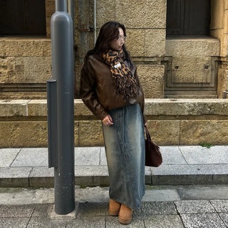 Leopard print scarf