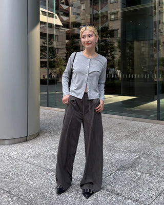 Basic camisole cardigan set