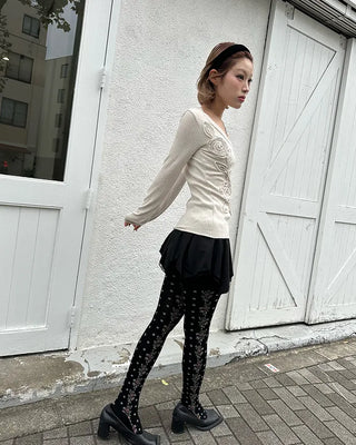 Rose Mini Flower Tights