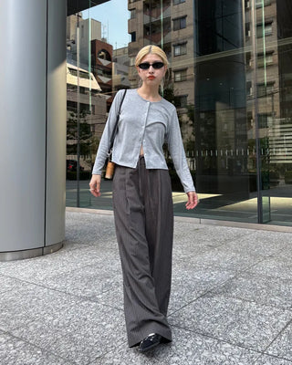Basic camisole cardigan set