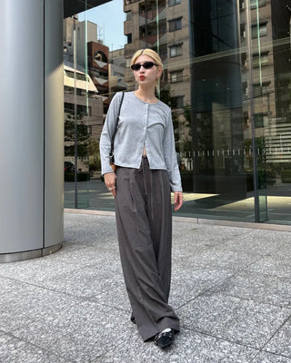 Basic camisole cardigan set