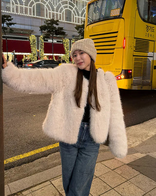 Faux fur jacket