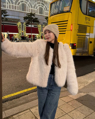 Faux fur jacket