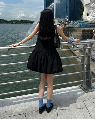 Sleeveless balloon mini dress