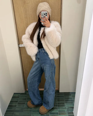 Faux fur jacket