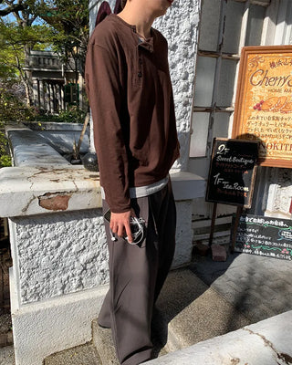 Pintuck wide slacks