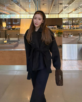 Trench-style mid-length jacket