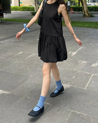 Sleeveless balloon mini dress