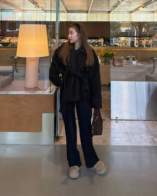 Trench-style mid-length jacket