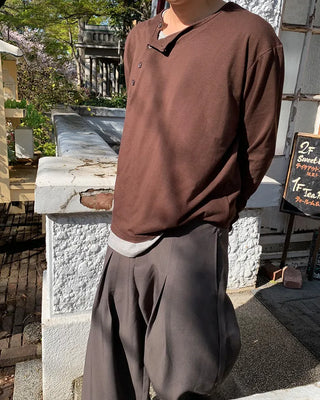 Pintuck wide slacks