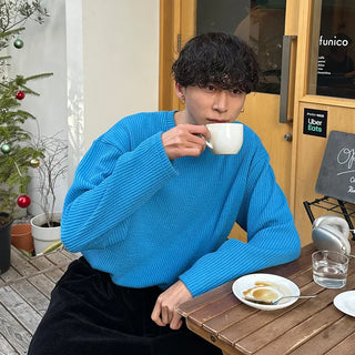 Rib-knit round t-shirt