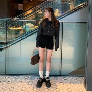 Balloon collar cardigan