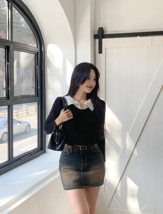 Color-layered knit