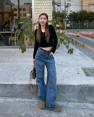 Square suede mini bag with zipper detail