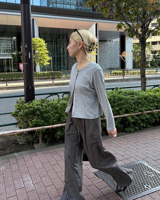 Basic camisole cardigan set