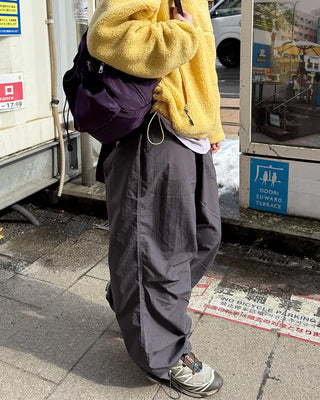 Nylon Parachute Wide Pants