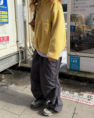 Nylon Parachute Wide Pants