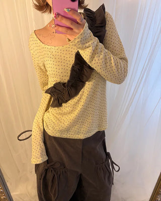 Gathered Belt Set Unique Pocket Peach Cotton Pants