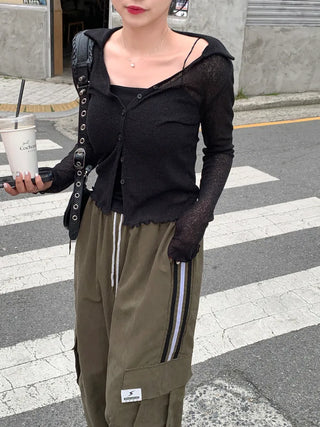 Summer slit collar cardigan (7 colors)