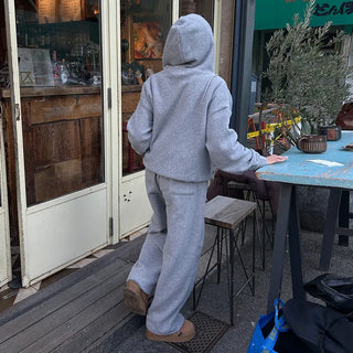 (Unisex) Fleece-stuffed elastic waist pants