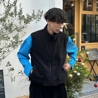Rib-knit round t-shirt