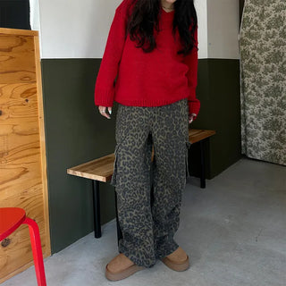 V-neck oversized knit