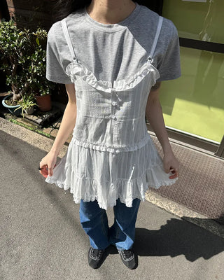Frilled camisole mini dress