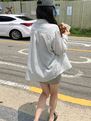 Seersucker check shirt (2 colors)