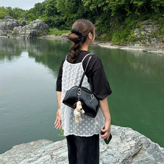 Layered sheer ribbon sleeveless top