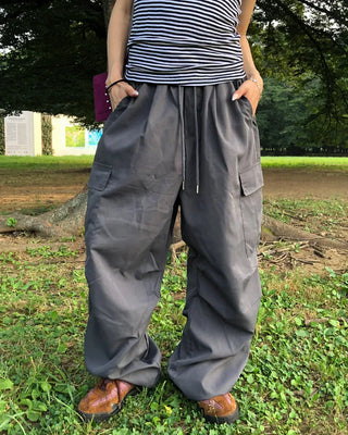 (Unisex) Elastic Waist Summer Cargo Jogger Pants