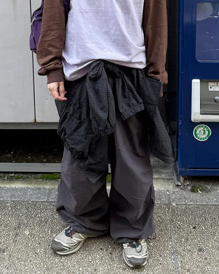 Nylon Parachute Wide Pants