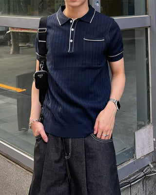 Stitched short-sleeved shirt