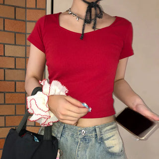 Square Rib Short-Sleeve T-Shirt