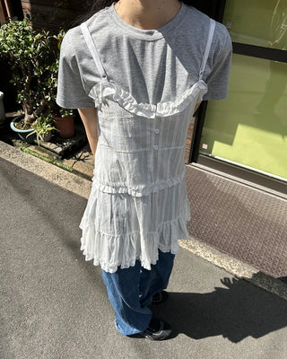 Frilled camisole mini dress