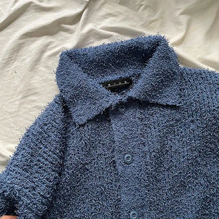 Boucle color knit cardigan