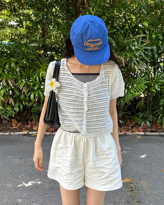 Cotton elastic waist pants