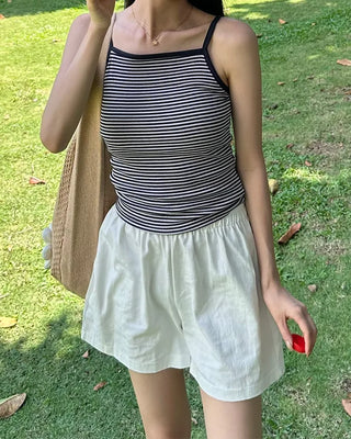 Cotton elastic waist pants